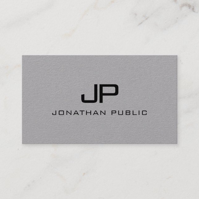 Anpassningsbar Elegant Monogram Minimal Modern-mal Visitkort (Framsida)