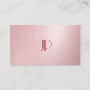Anpassningsbar Elegant Monogram Ro Guld-mall Moder Visitkort