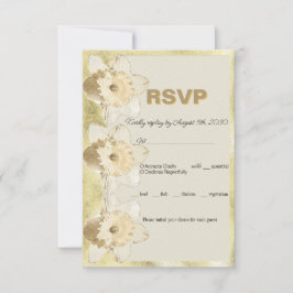 Anpassningsbar elegant narcissus blomma med guld r OSA kort