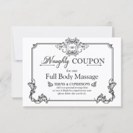 Anpassningsbar elegant roligt "Naughty Coupon" Val