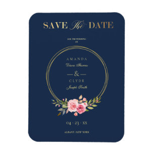 Anpassningsbar Elegant Rosa Garland Utandning Brö Magnet