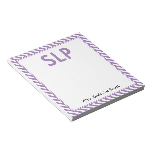 Anpassningsbar Elegant SLP Tal-patolog Anteckningsblock (Vinklad)