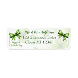 Anpassningsbar Elegant St. Patrick's Day Returadress Etikett
