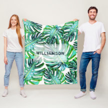 Anpassningsbar Elegant Tropical Grey Hawaii Löv