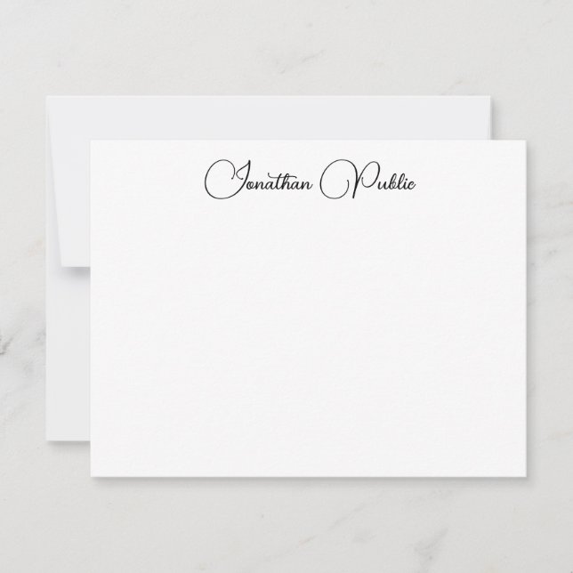 Anpassningsbar Elegant Typografi Skriptmall Namn Anteckningskort (Framsida)