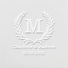 Anpassningsbar Elegant Vapensköld Monogram Bröllop