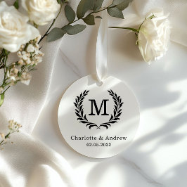 Anpassningsbar Elegant Vapensköld Monogram Bröllop Stämpel
