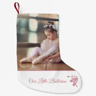 Anpassningsbar Elegant Vår lilla Ballerina Rosa V Liten Julstrumpa