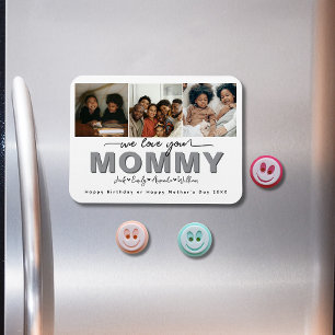 Anpassningsbar Elegant Vi kärlek dig Mamma Photo c Magnet