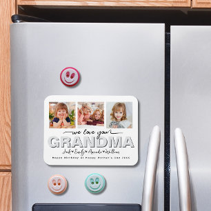 Anpassningsbar Elegant Vi kärlekar dig Grandma Pho Magnet
