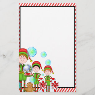 Anpassningsbar Elf Helgdag Stationary Brevpapper