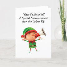 Anpassningsbar Elf Megphone-inbjudan till julfest