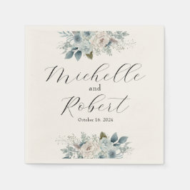 Anpassningsbar Elfenbenskusten och den blå Blommig Pappersservett