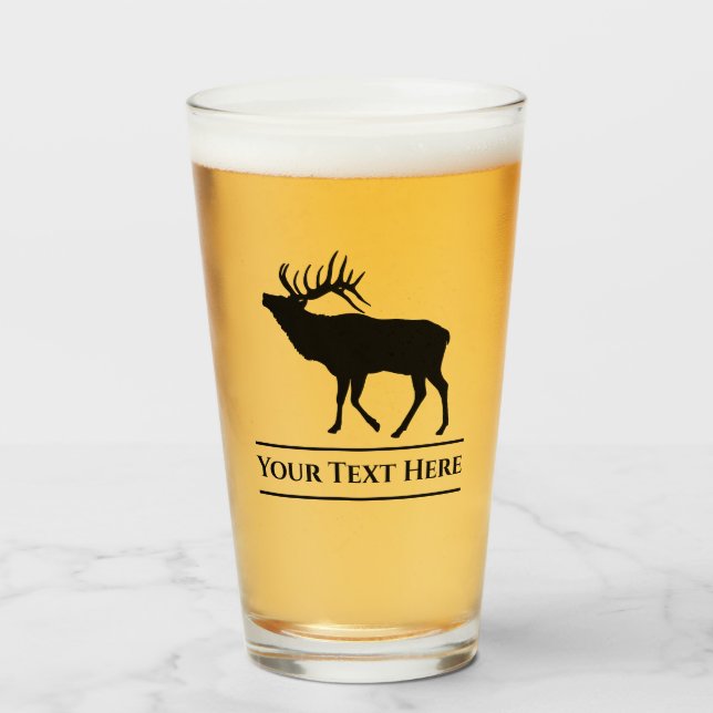 Anpassningsbar Elk Hunting Beer Glass Tumblr Glaskopp (Framsida fylld)