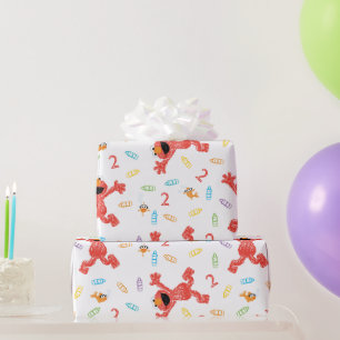 Anpassningsbar Elmo Crayon Mönster Birthday Presentpapper