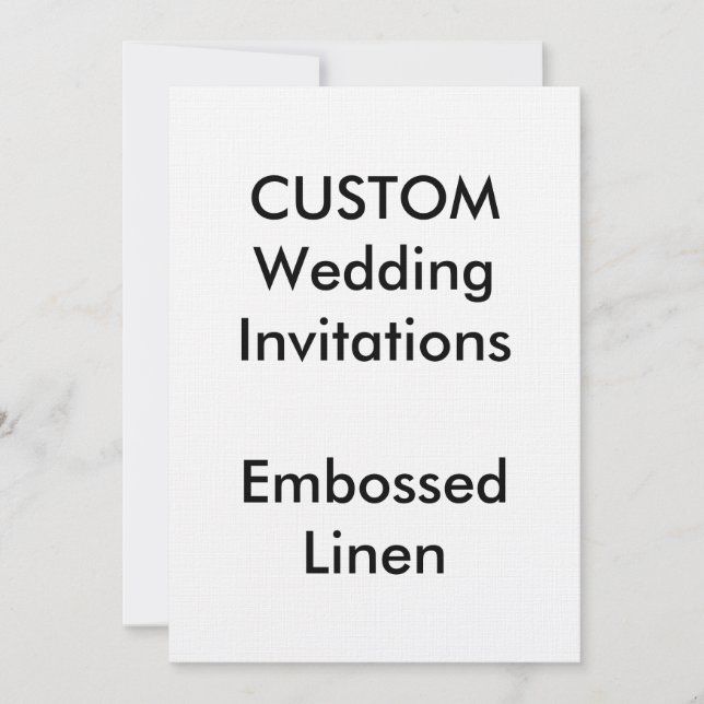 Anpassningsbar EMBOSSED LINEN-bröllopsinbjudningar Inbjudningar (Framsida)