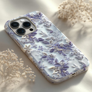 Anpassningsbar Embroderad Blommigt iphone case med