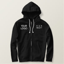 Anpassningsbar Embroiderad Sherpa-Lining Zip Hoodi