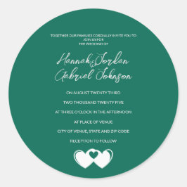 Anpassningsbar Emerald Grönt Sticker Runt Klistermärke