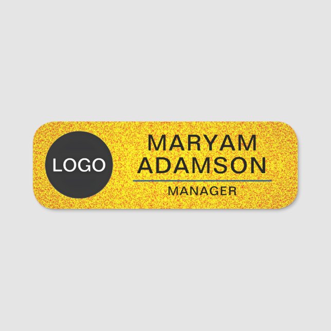 Anpassningsbar Employee Logotyp, Magnetic & Safety Namnbricka (Framsida)