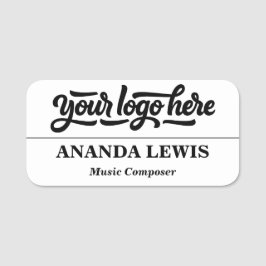 Anpassningsbar Employee Namn bricka Logotyp Namn & Namnbricka