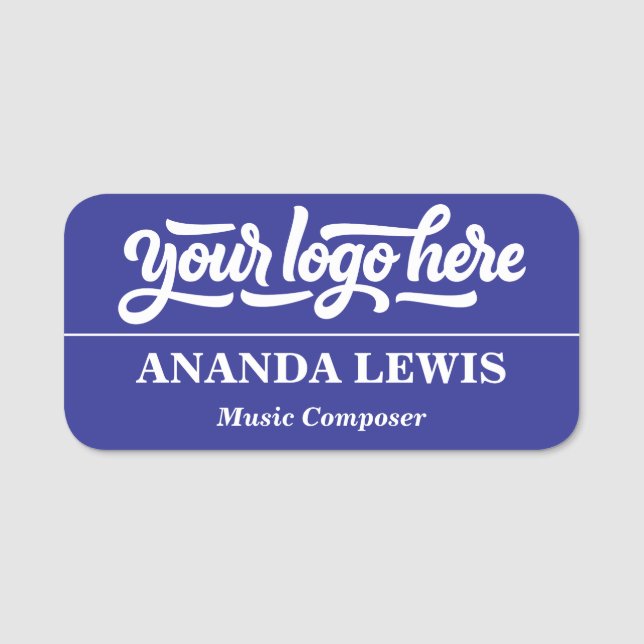 Anpassningsbar Employee Namn bricka Logotyp Namn & Namnbricka (Framsida)