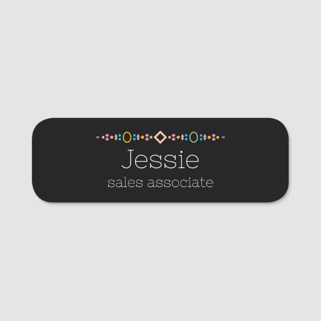 Anpassningsbar Employee Namn med Rubrik Classic Na Namnbricka (Framsida)