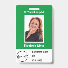 Anpassningsbar Employee Photo ID BarCode Logotyp N