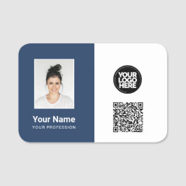 Anpassningsbar Employee Photo, Logotyp, Profession Namnbricka