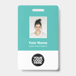 Anpassningsbar Employee Photo, QR-kod, Logotyp, Na