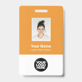 Anpassningsbar Employee Photo, QR-kod, Logotyp, Na
