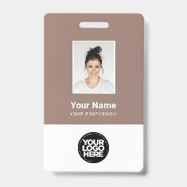 Anpassningsbar Employee Photo, QR-kod, Logotyp, Na