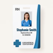 Anpassningsbar Employee Photo RNs Nurse ID-bricka