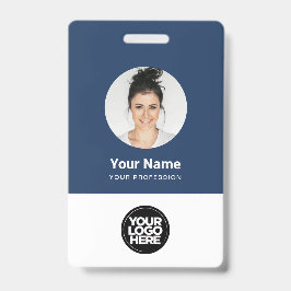 Anpassningsbar Employee Round Photo Logotyp Namn