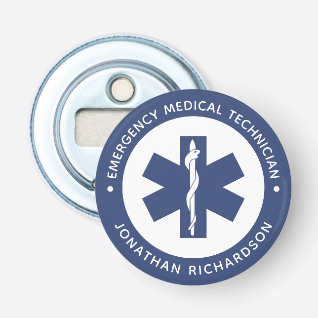 Anpassningsbar EMT Symbol Akut Medicinsk tekniker Flasköppnare (Framsidan)