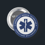 Anpassningsbar EMT Symbol Akut Medicinsk tekniker Knapp<br><div class="desc">Anpassningsbar EMT-Akut för medicinska tekniska gåvor!</div>