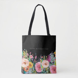 Anpassningsbar En levande Blommigt Mors dag Tygkasse