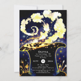 Anpassningsbar Enchanted Trollspö Wizard Birthday Inbjudningar