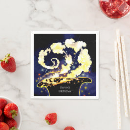 Anpassningsbar Enchanted Trollspö Wizard Birthday Pappersservett