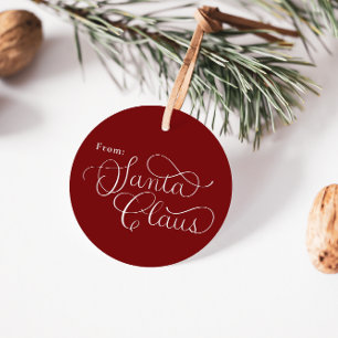 Anpassningsbar Enchanting Jultomten Juletiketters Gåvor Etiketter