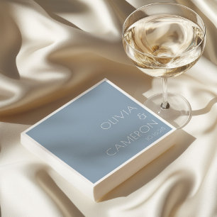 Anpassningsbar Endern Modern Bröllop Muted Dusty B Pappersservett