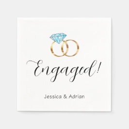 Anpassningsbar Engagerad Bröllop Ringar Förlovning Pappersservett