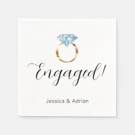 Anpassningsbar Engagerad Diamond Ring Förlovningsf Pappersservett