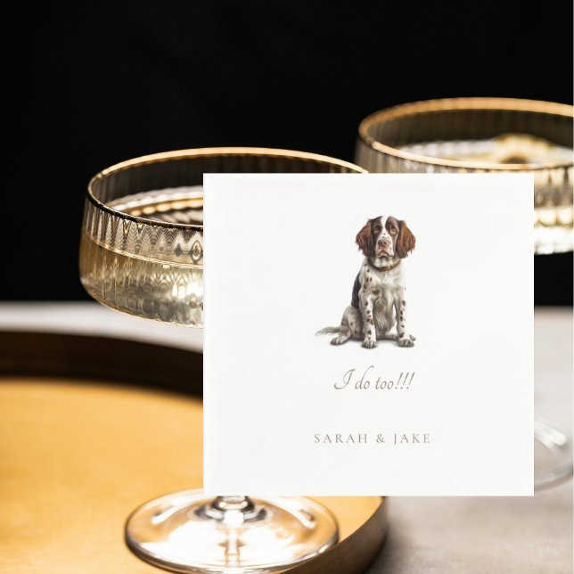 Anpassningsbar English Springer Spain Pet Bröllop Pappersservett (Skapare uppladdad)