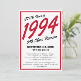 Anpassningsbar Enkel återförening av högskoleklass Inbjudningar