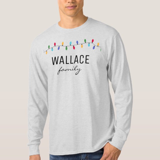 Anpassningsbar Enkel julfamilj Reunion T-Shirt (Framsida)