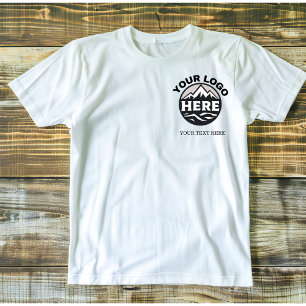 Anpassningsbar Enkel Logotyp och textföretag T Shirt