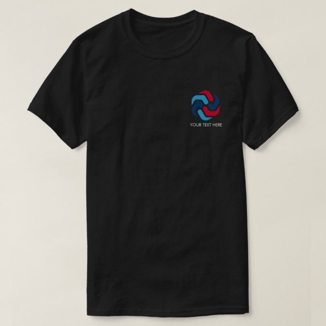 Anpassningsbar Enkel Logotyp- och textverksamhet T Shirt (Design framsida)