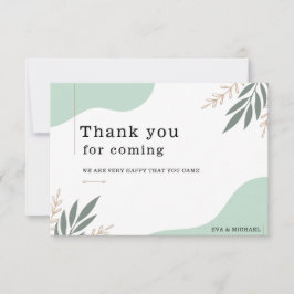 Anpassningsbar - Enkel modern Bröllop Tack Kort