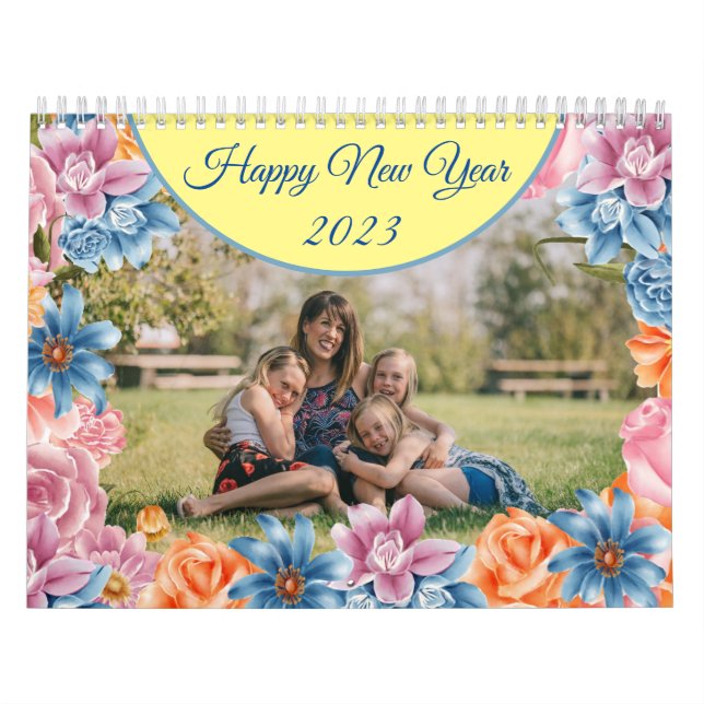 Anpassningsbar - enkelt minne för fotoBra under år Kalender (Omslag)